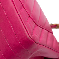 Mini Rectangular Classic Chevron Lambskin Single Flap