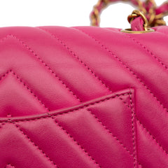 Mini Rectangular Classic Chevron Lambskin Single Flap