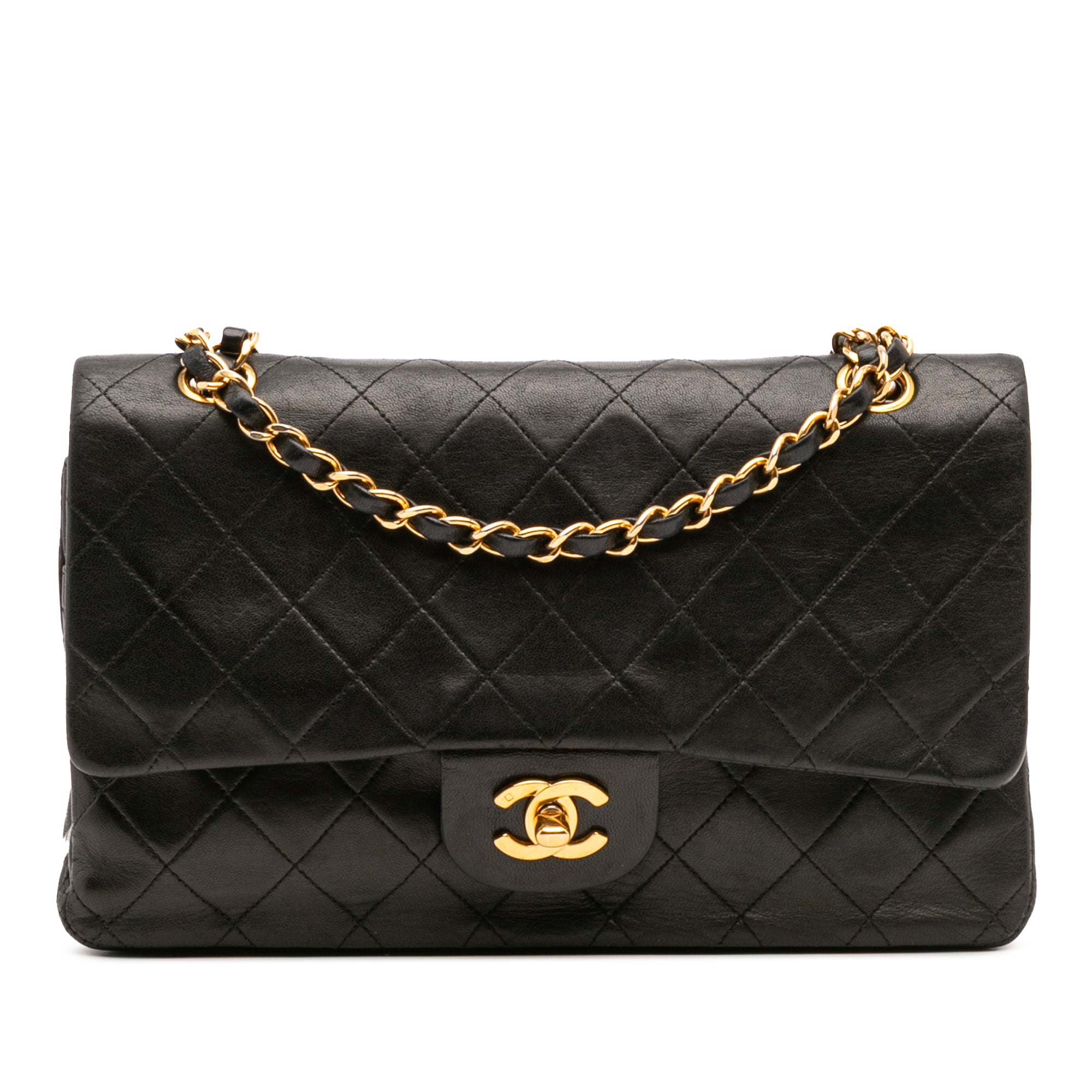 Medium Classic Lambskin Double Flap
