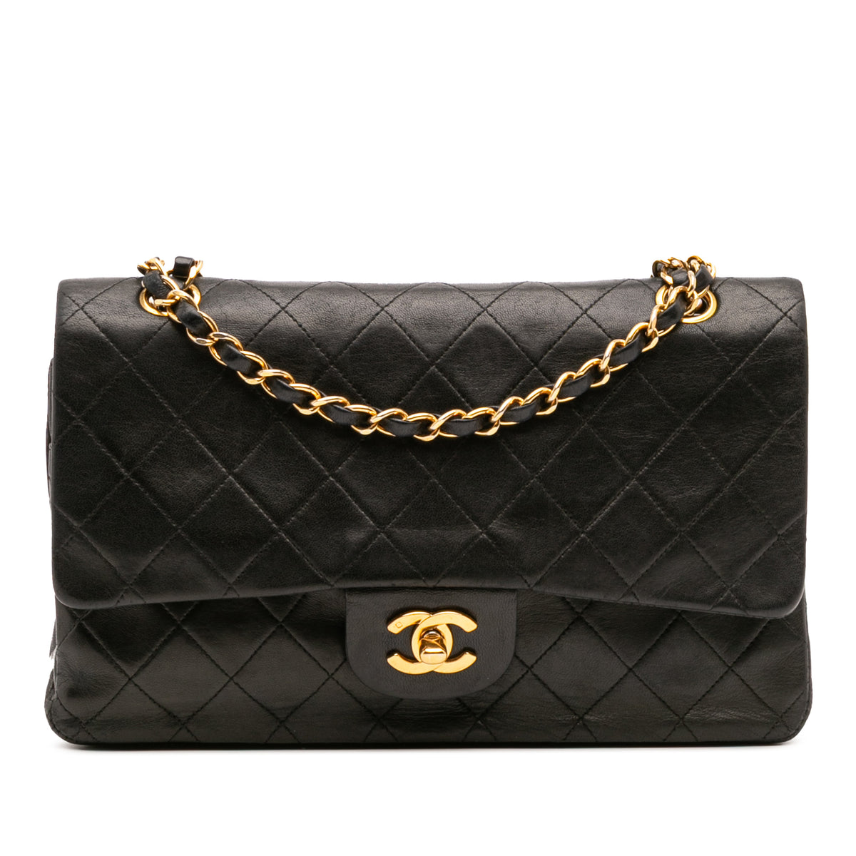 Medium Classic Lambskin Double Flap