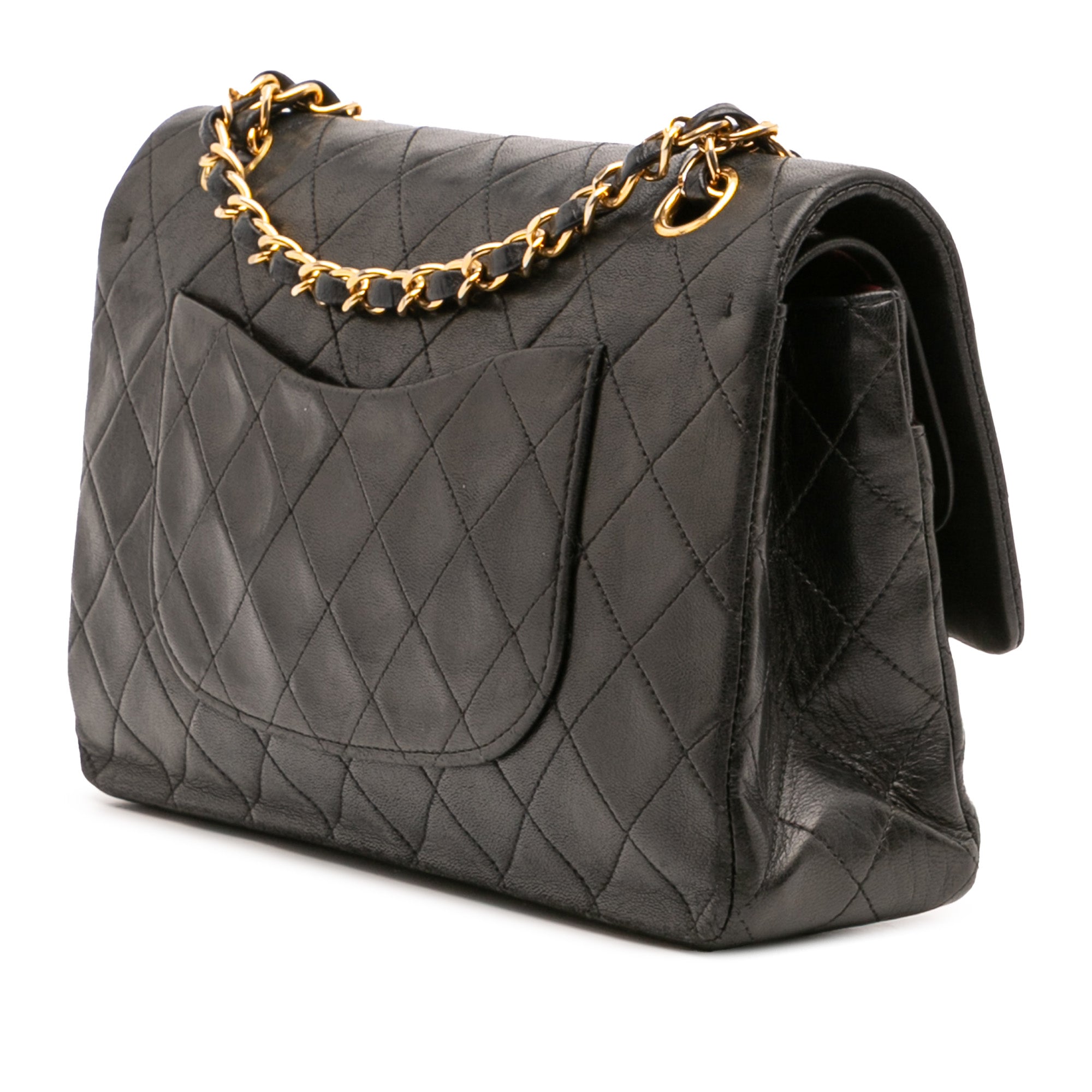 Medium Classic Lambskin Double Flap