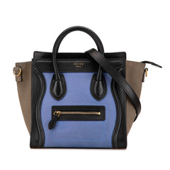 Nano Tricolor Leather Luggage Tote