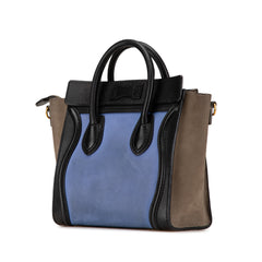 Nano Tricolor Leather Luggage Tote
