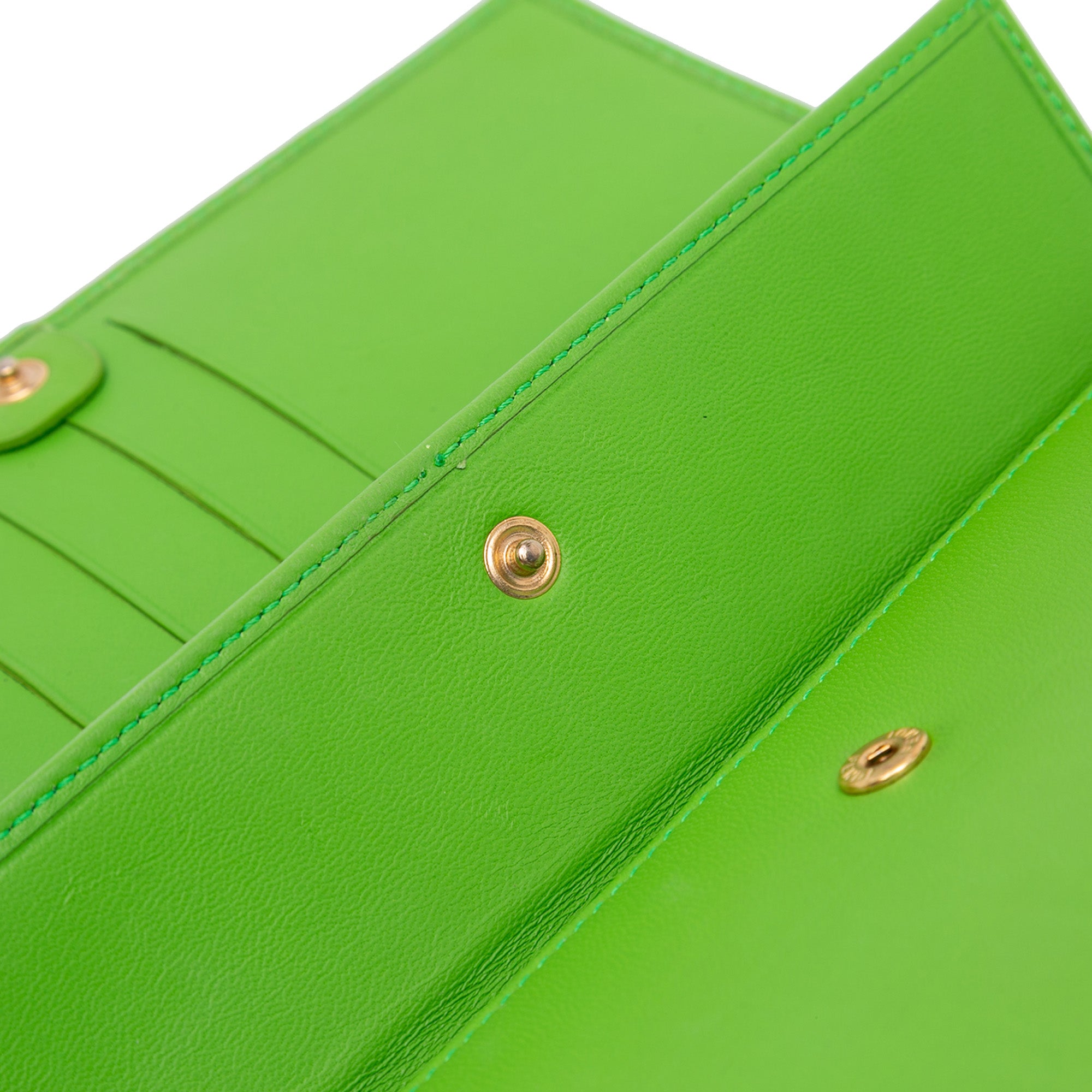 Nappa Logo Embossed Long Wallet On Chain