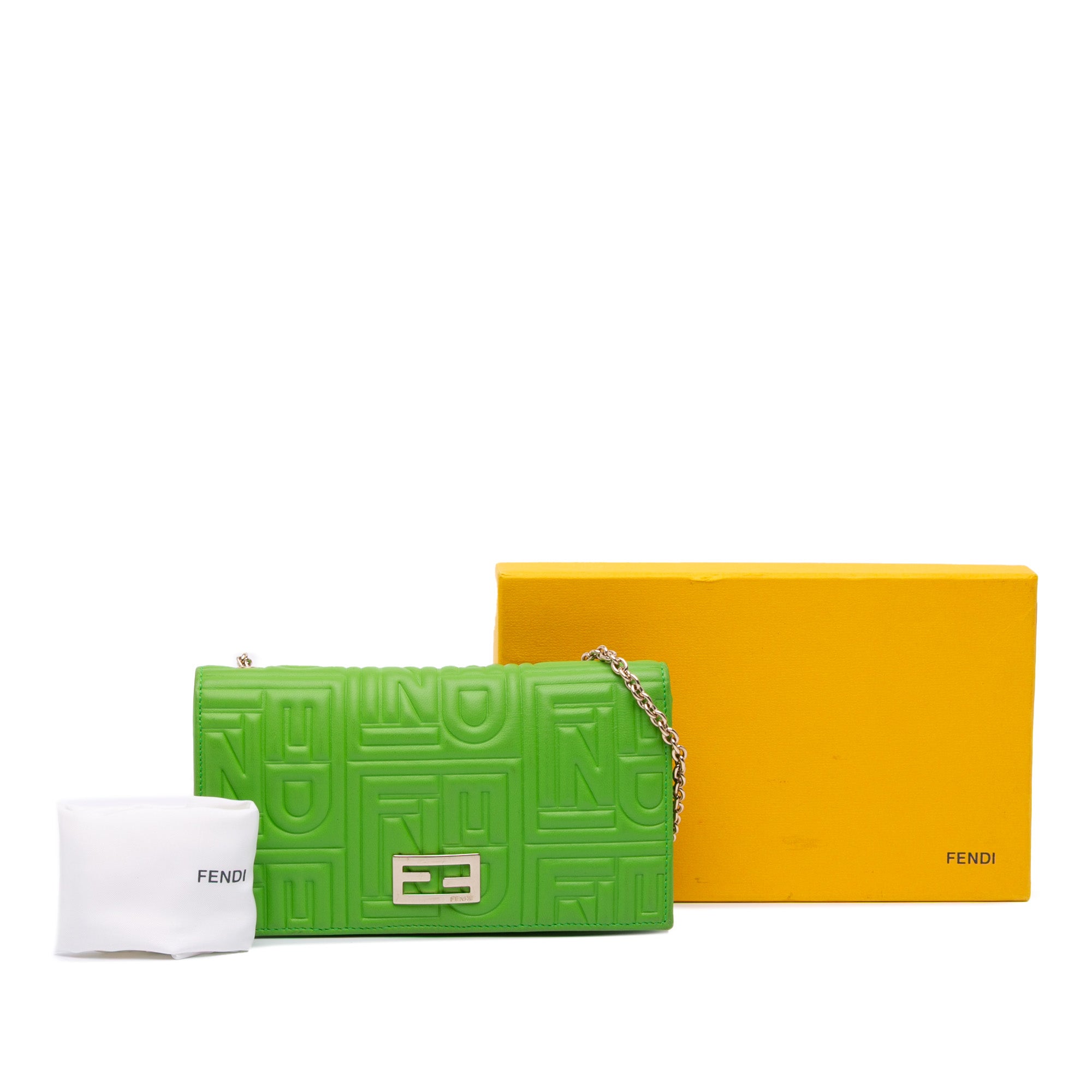 Nappa Logo Embossed Long Wallet On Chain