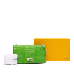Nappa Logo Embossed Long Wallet On Chain