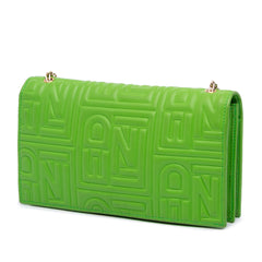 Nappa Logo Embossed Long Wallet On Chain