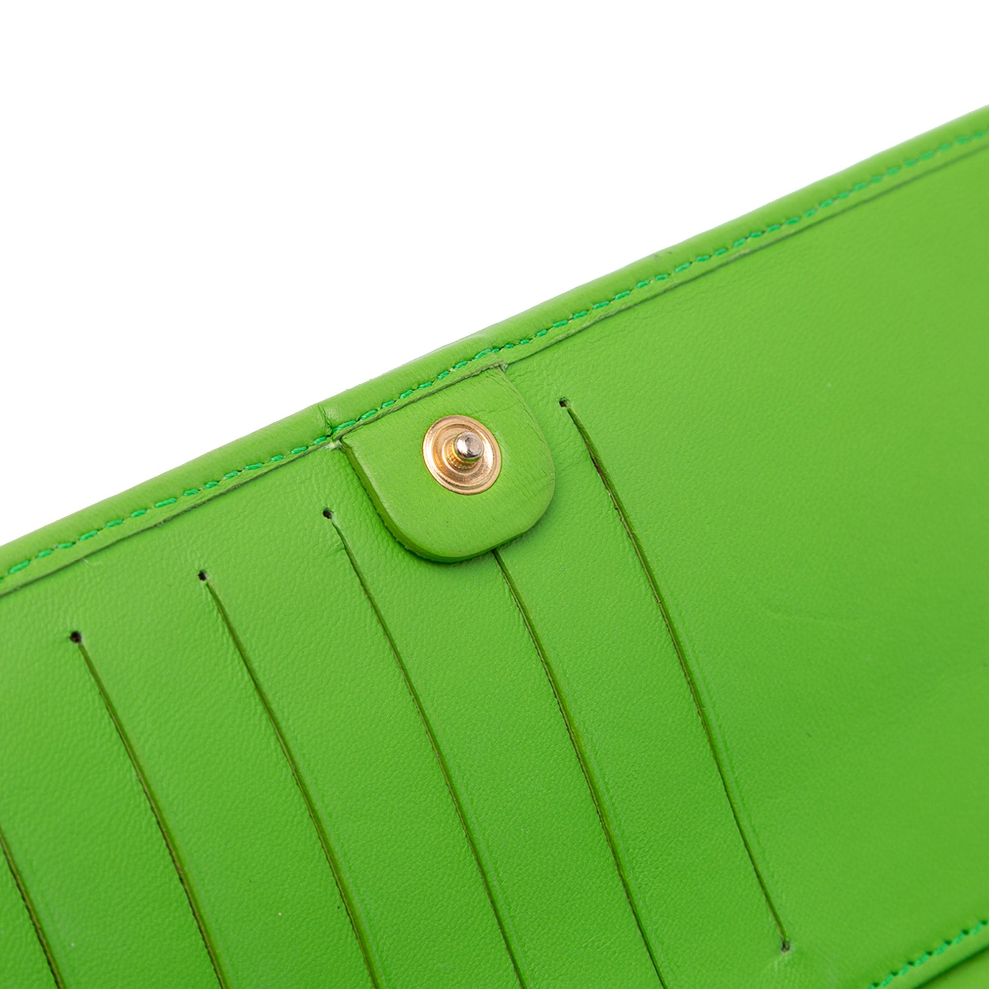 Nappa Logo Embossed Long Wallet On Chain