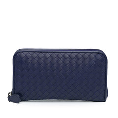 Intrecciato Zip Around Long Wallet