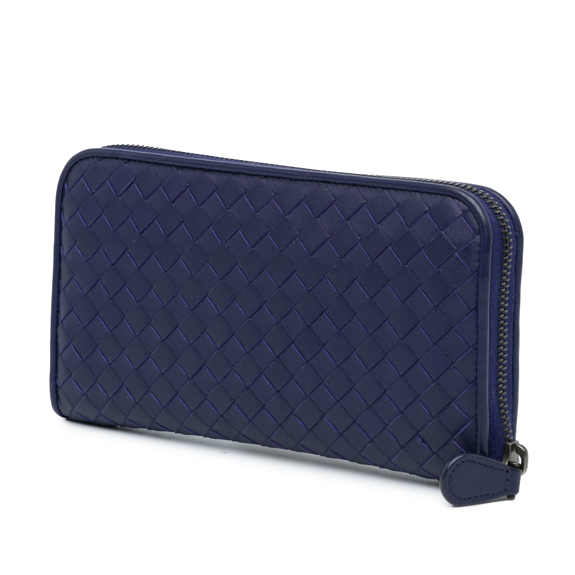 Intrecciato Zip Around Long Wallet