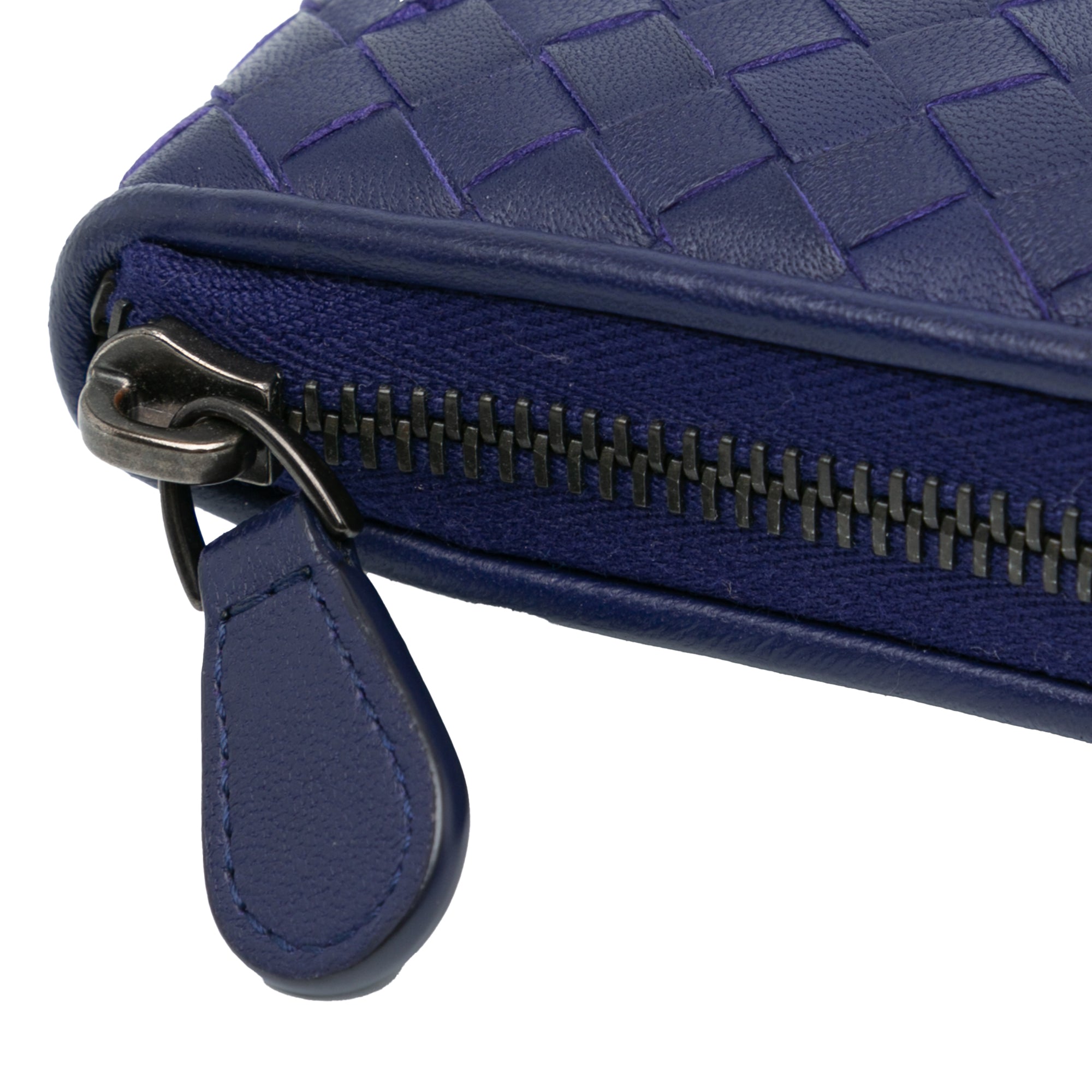 Intrecciato Zip Around Long Wallet