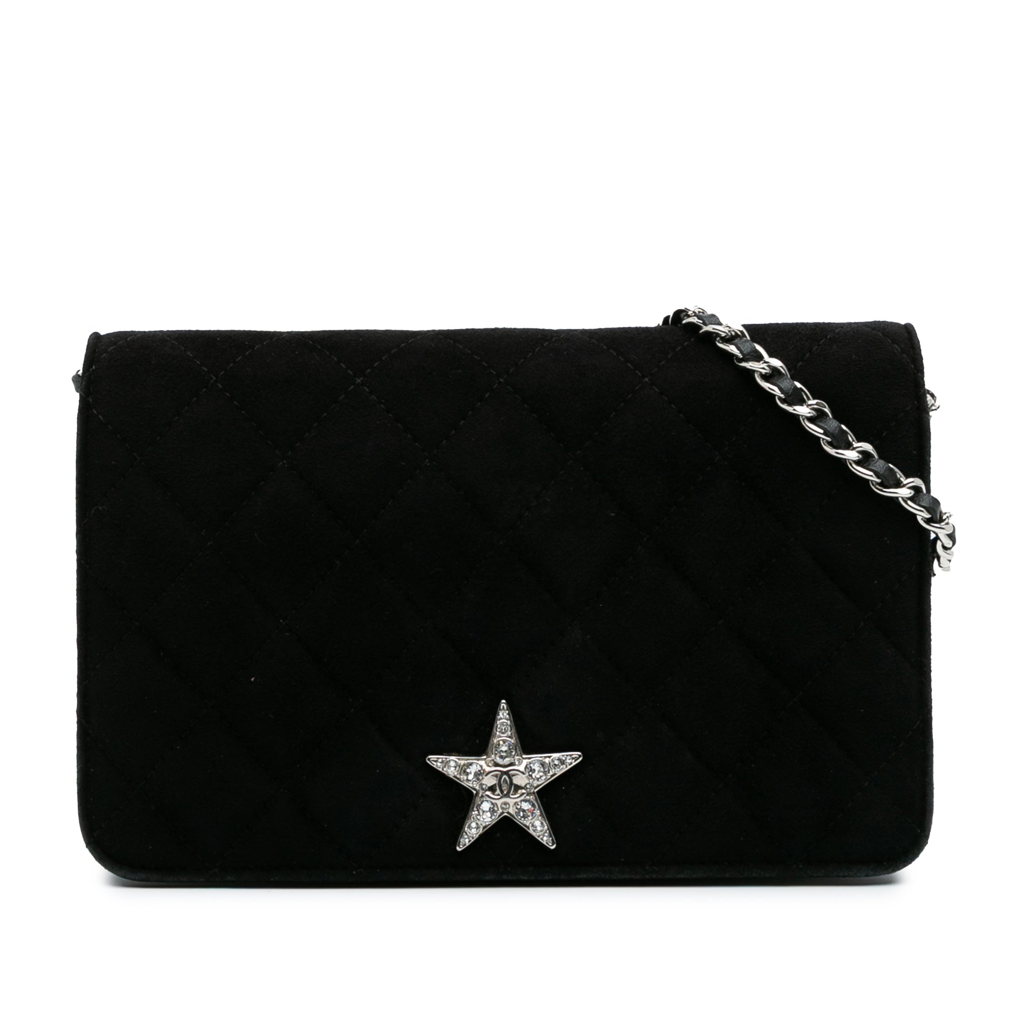 Quilted Suede Cocostellar Wallet on Chain
