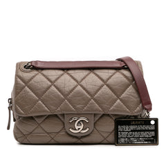 Medium Quilted Aged Calfskin Portobello Flap