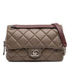 Medium Quilted Aged Calfskin Portobello Flap