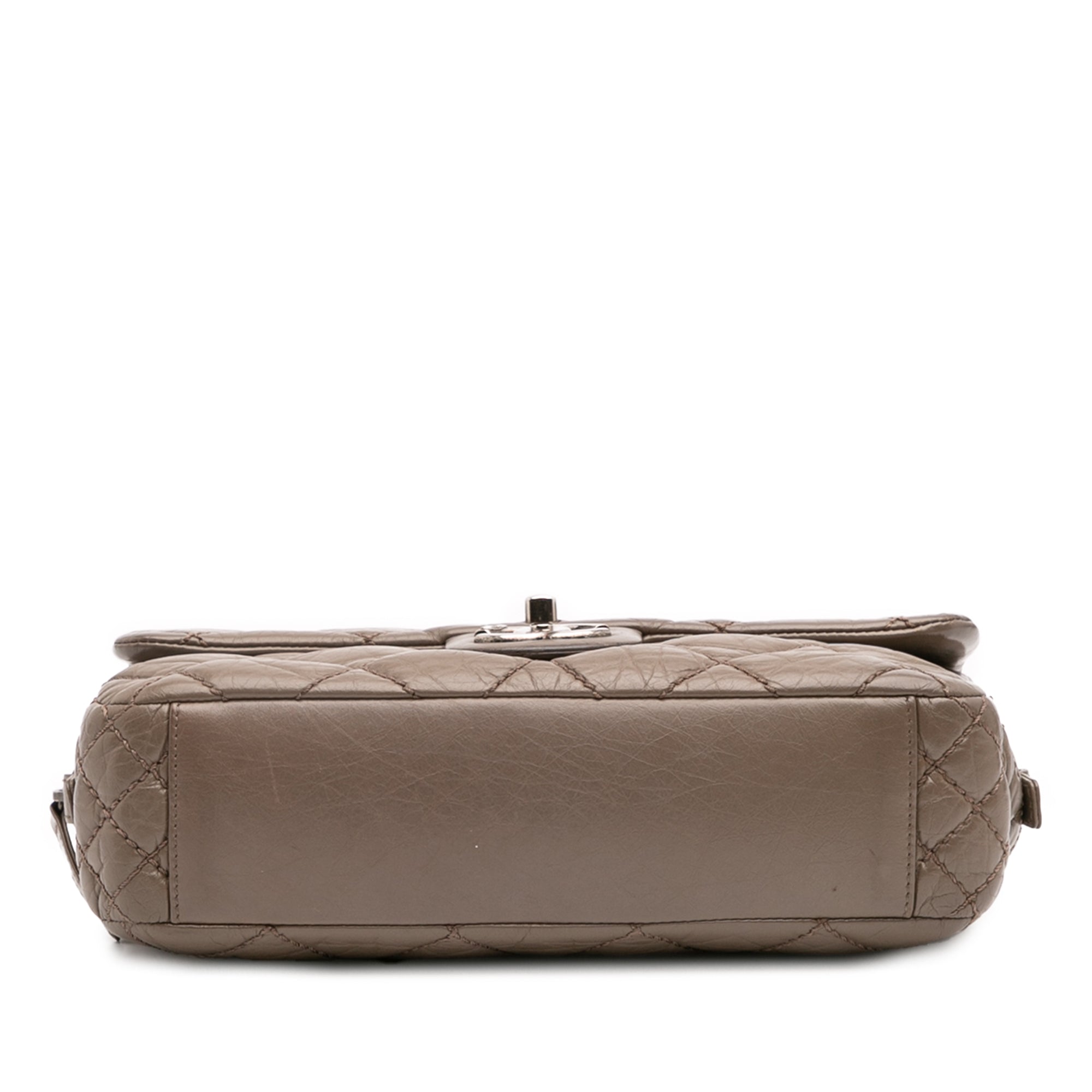 Medium Quilted Aged Calfskin Portobello Flap