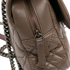 Medium Quilted Aged Calfskin Portobello Flap