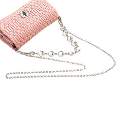 Matelasse Nappa Crystal Chain Satchel