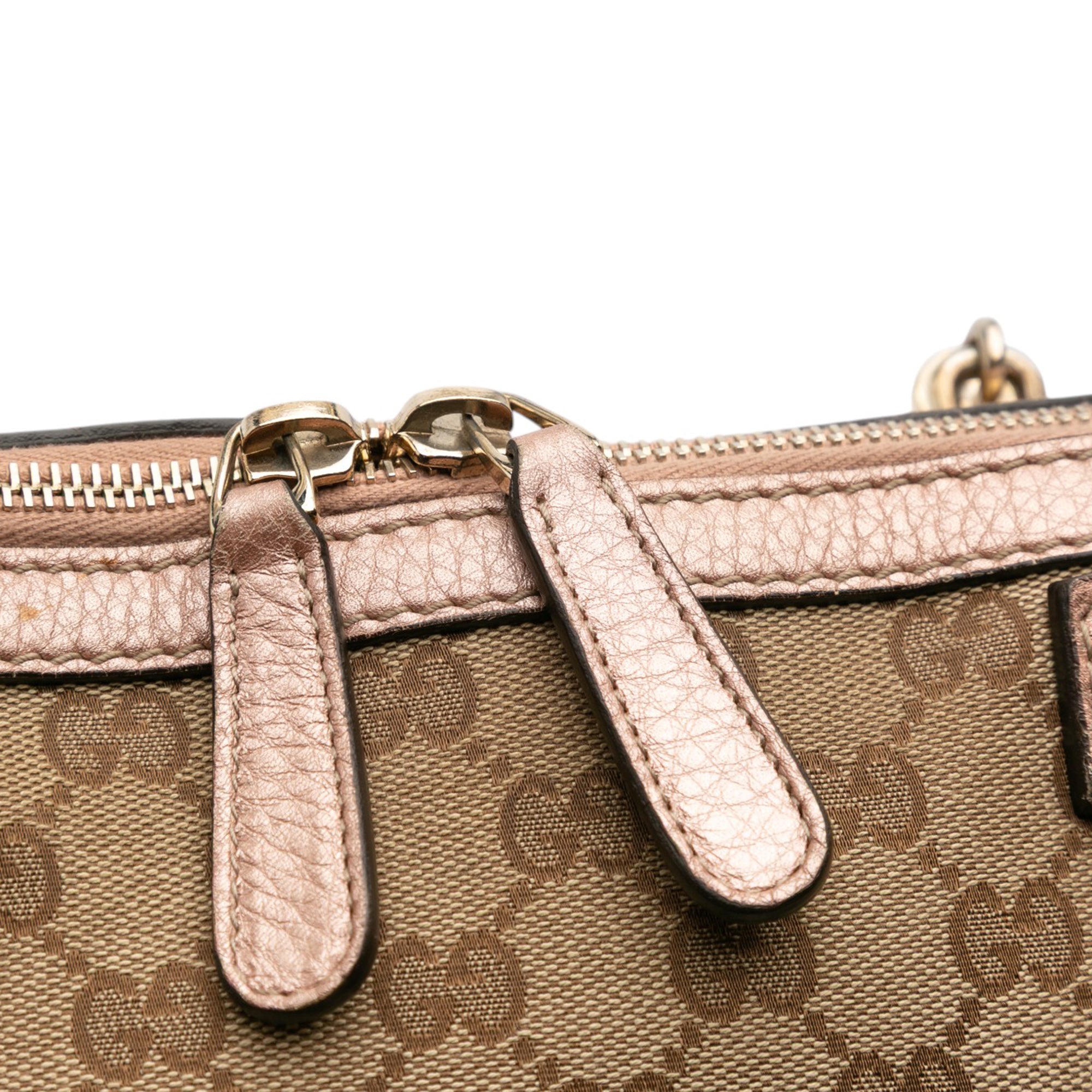 Large GG Canvas Bella Satchel