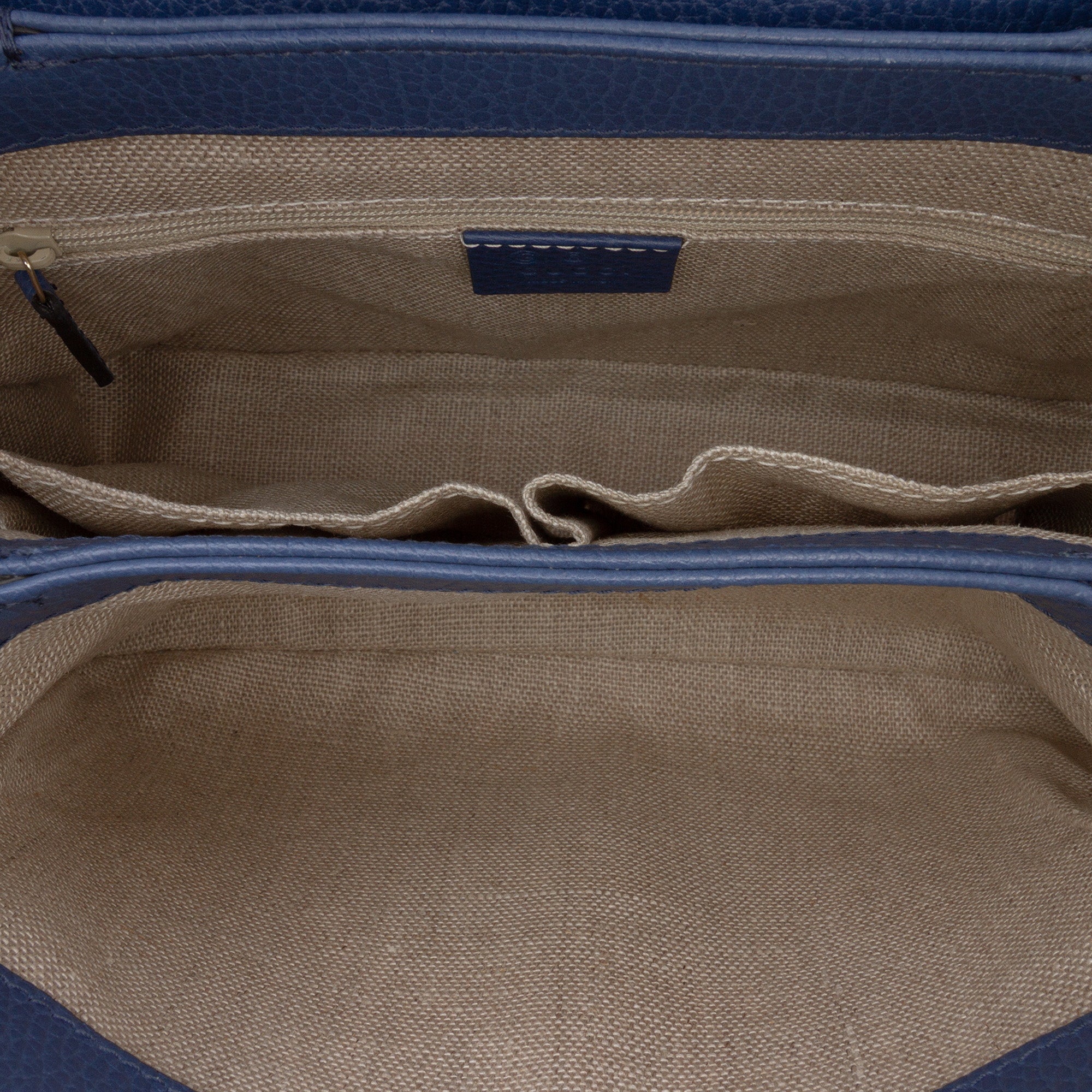 Small Dollar Calf Interlocking G Satchel