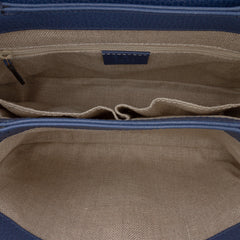 Small Dollar Calf Interlocking G Satchel