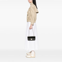 Shiny Calfskin Claude Chain Shoulder Bag
