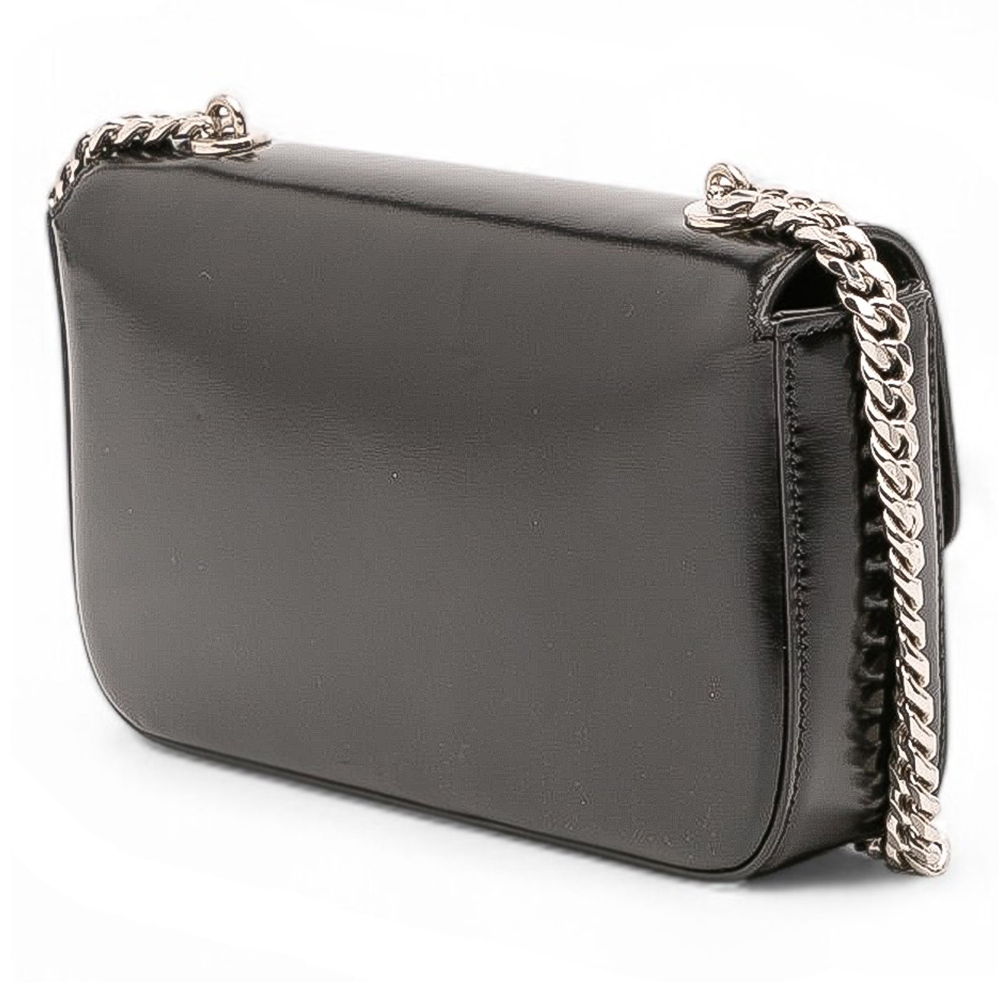 Shiny Calfskin Claude Chain Shoulder Bag