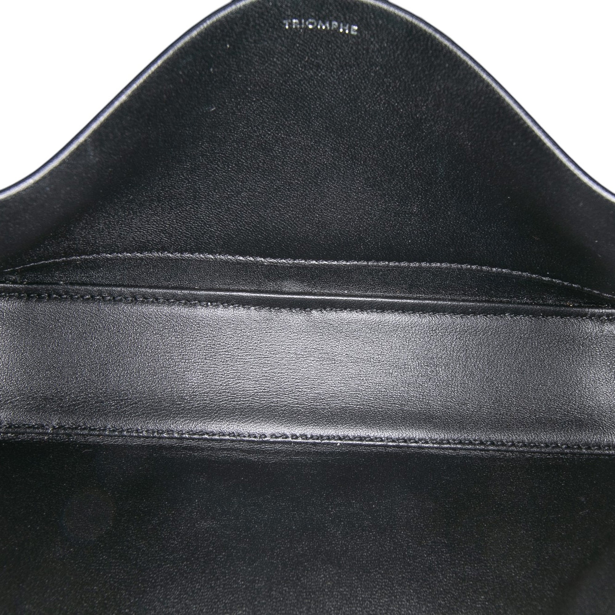 Shiny Calfskin Claude Chain Shoulder Bag