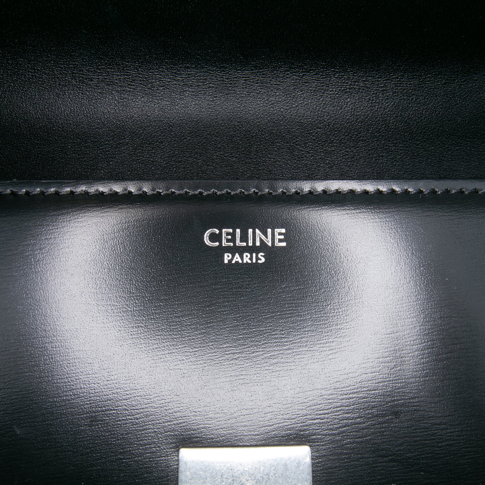 Shiny Calfskin Claude Chain Shoulder Bag