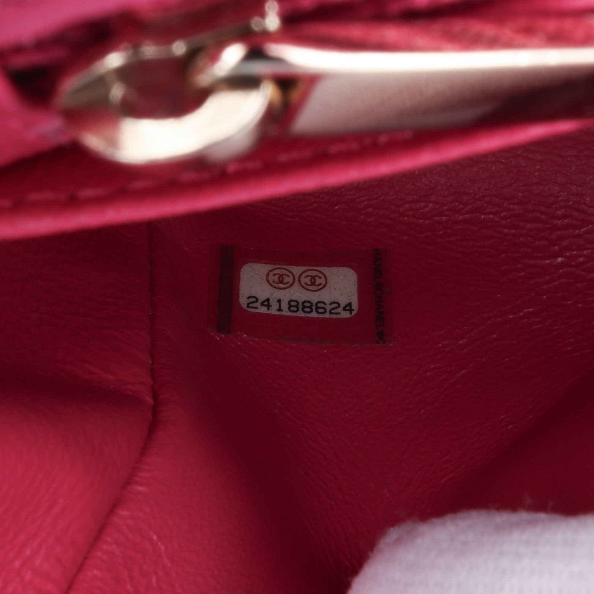 Mini Square Classic Chevron Lambskin Single Flap