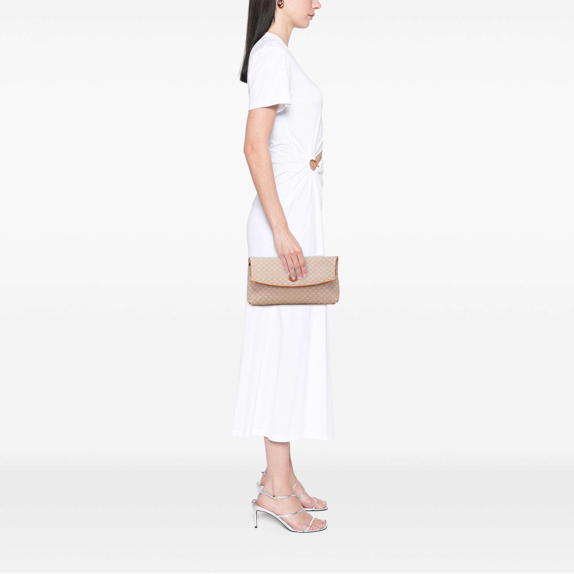 Macadam Coated Canvas Clutch