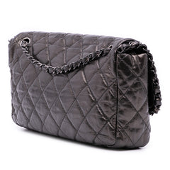 Medium Quilted Metallic Aged Calfskin Chain Me Flap