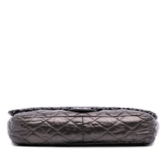 Medium Quilted Metallic Aged Calfskin Chain Me Flap