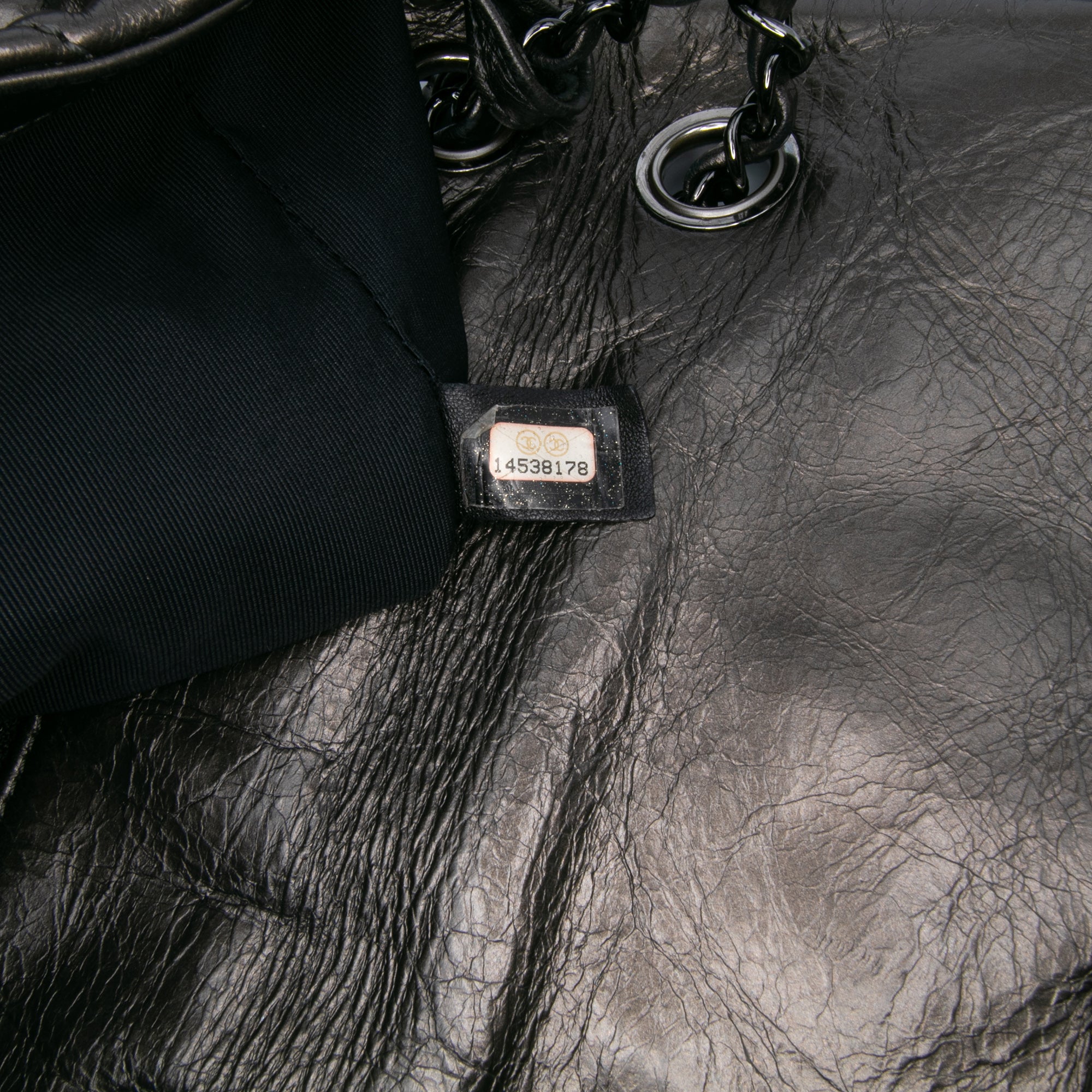 Medium Quilted Metallic Aged Calfskin Chain Me Flap