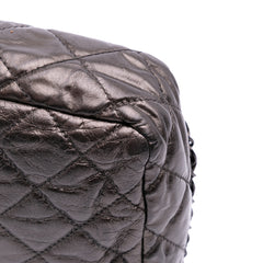 Medium Quilted Metallic Aged Calfskin Chain Me Flap