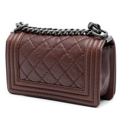 Small Quilted Lambskin Wild Stitch Boy Flap