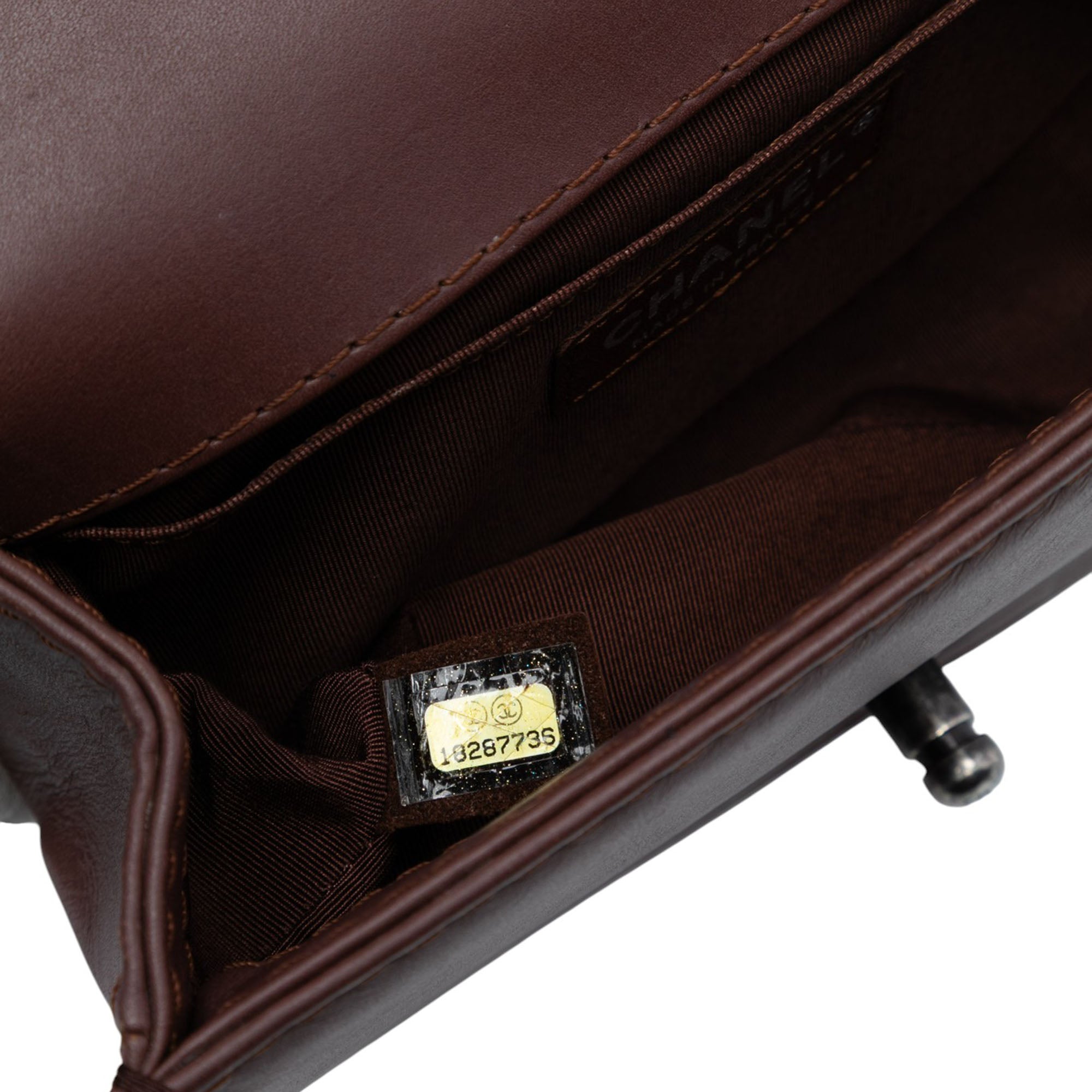 Small Quilted Lambskin Wild Stitch Boy Flap