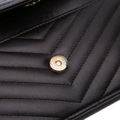 Goatskin Chevron Statement Wallet On Chain