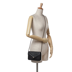 Goatskin Chevron Statement Wallet On Chain