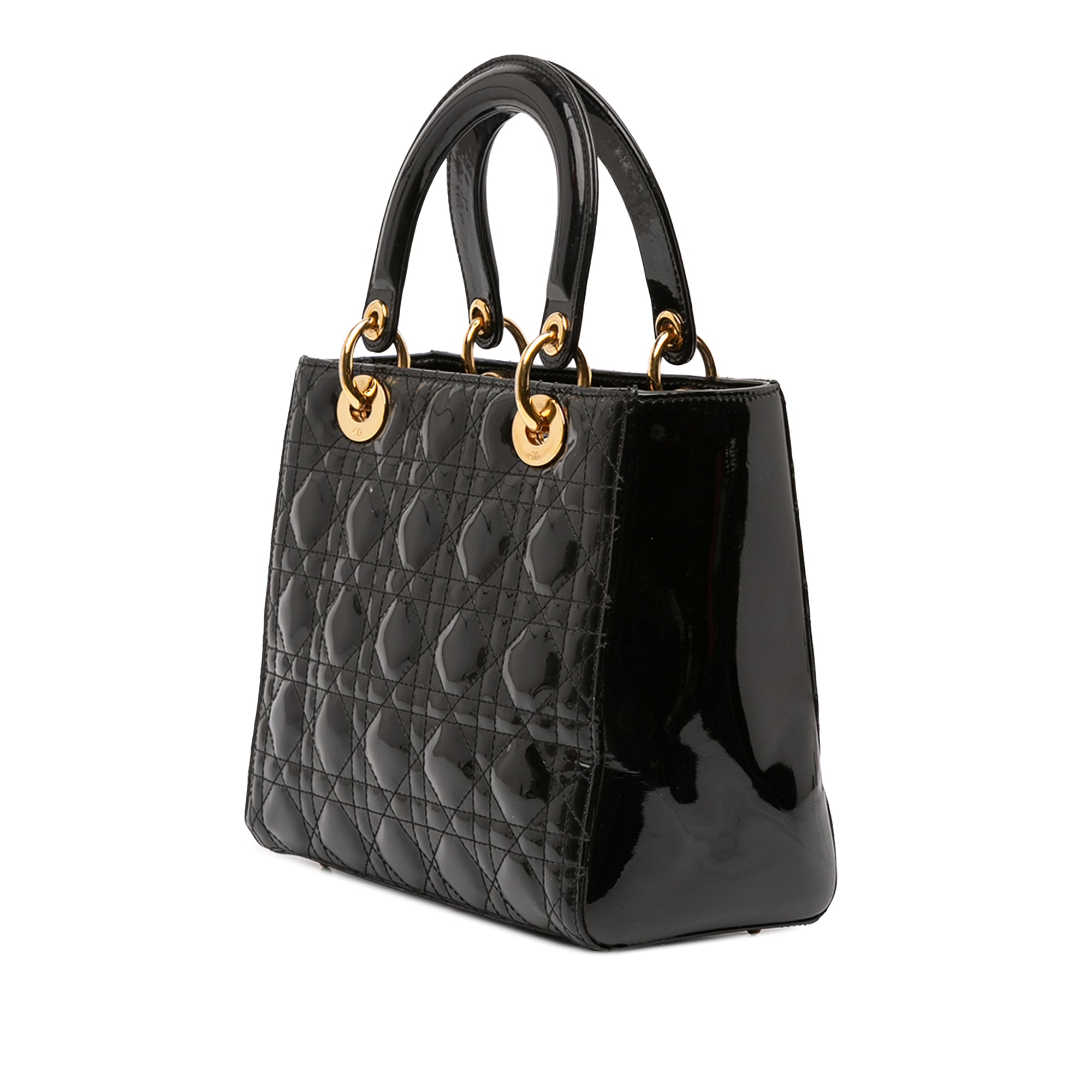 Medium Patent Cannage Lady Dior