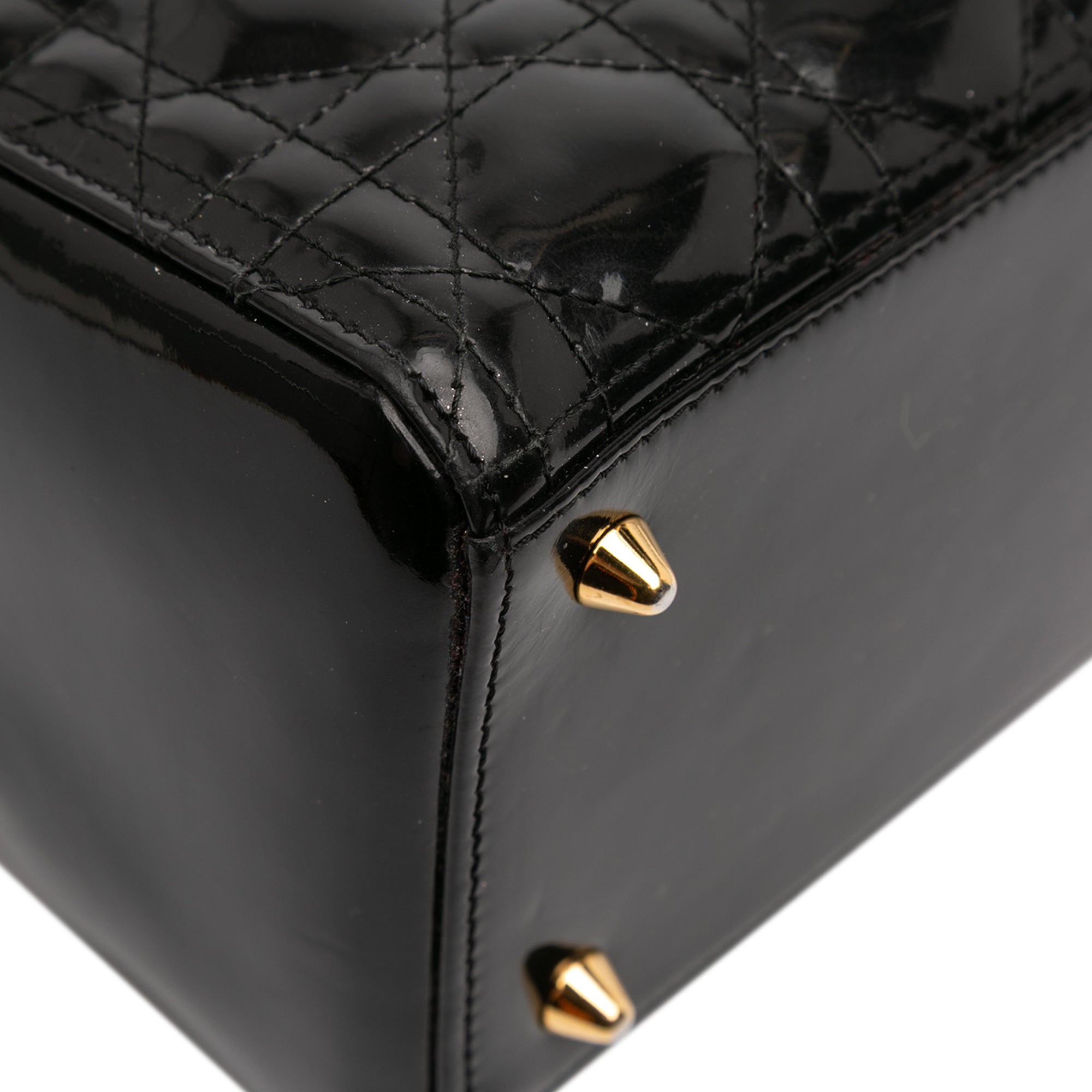 Medium Patent Cannage Lady Dior