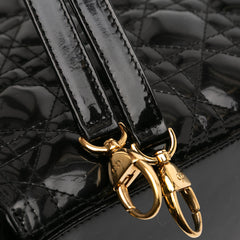 Medium Patent Cannage Lady Dior