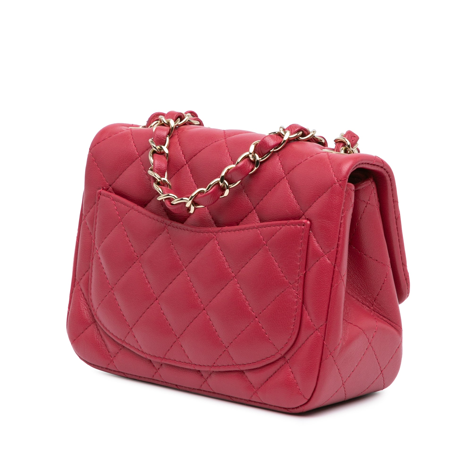 Mini Square Classic Lambskin Single Flap