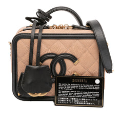 Small Caviar CC Filigree Vanity Case