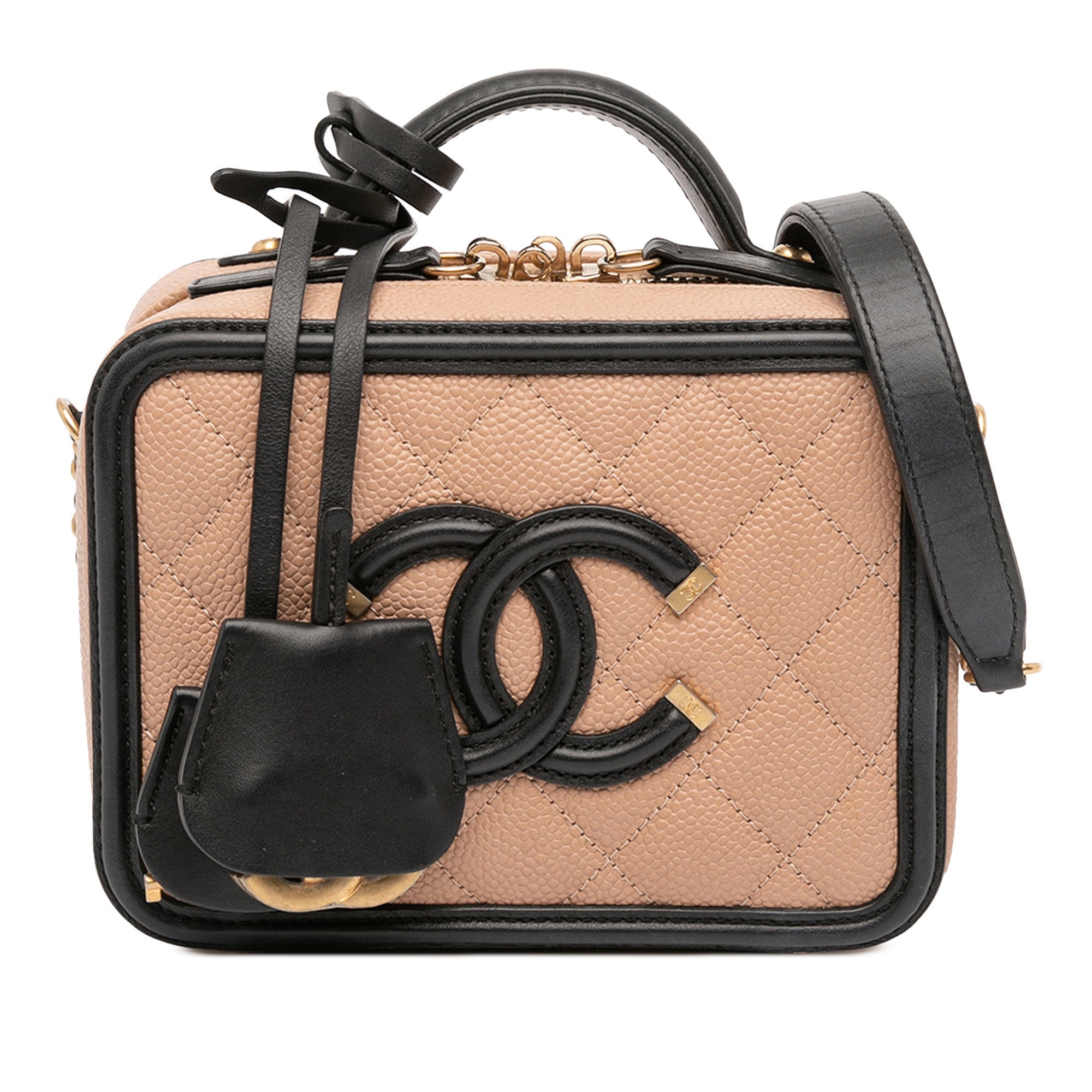 Small Caviar CC Filigree Vanity Case