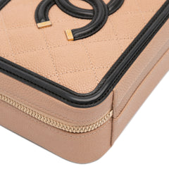 Small Caviar CC Filigree Vanity Case