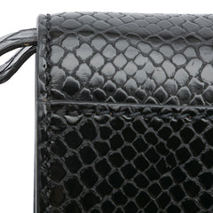 Snakeskin Embossed Faux Leather Flo Crossbody