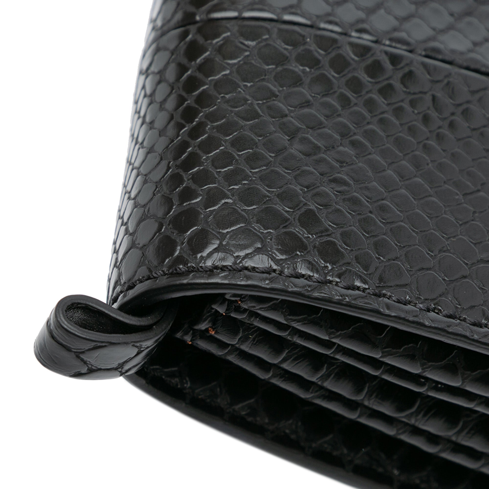 Snakeskin Embossed Faux Leather Flo Crossbody