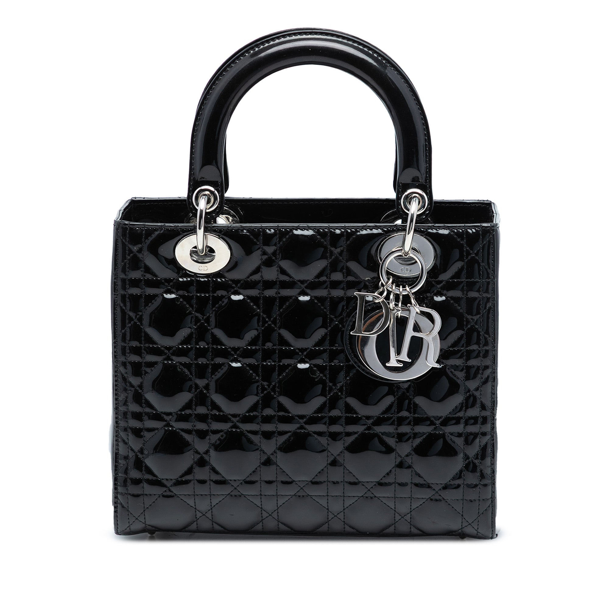Medium Patent Cannage Lady Dior