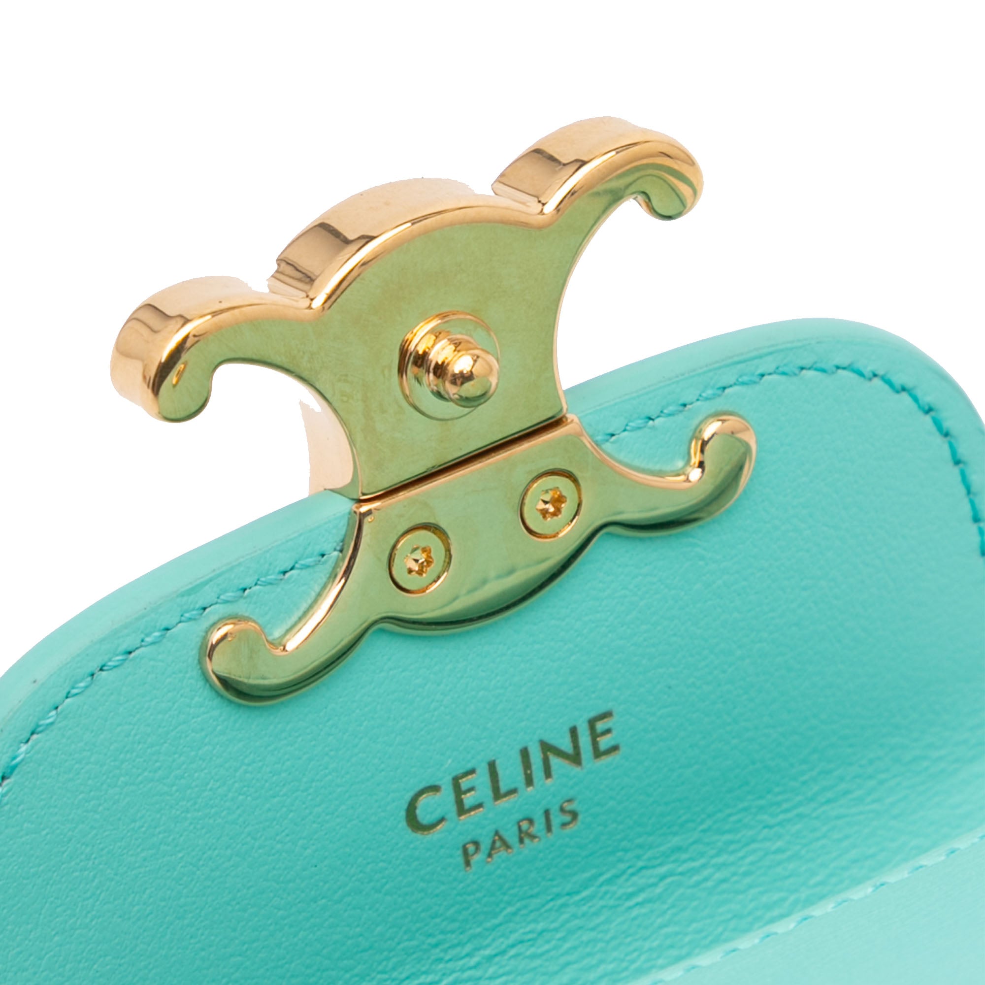 Leather Triomphe AirPods Case with Strap