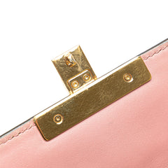 Small Pearl Studded Leather Padlock Crossbody